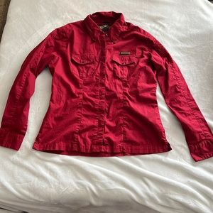 Harley-Davidson | Red Button Down Top with Harley-Davidson Nameplate Over Pocket